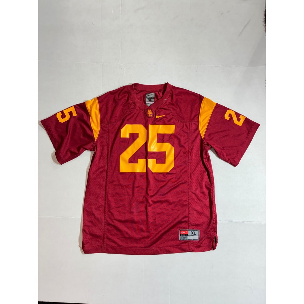 Nike USC Trojans Football Jersey Kids XL Red Yellow Number 25 NCAA Sportswear